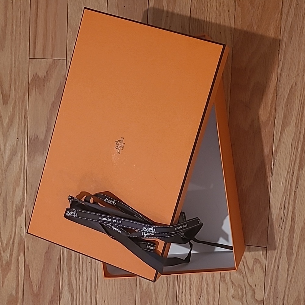 Hermes Shoebox and Ribbon